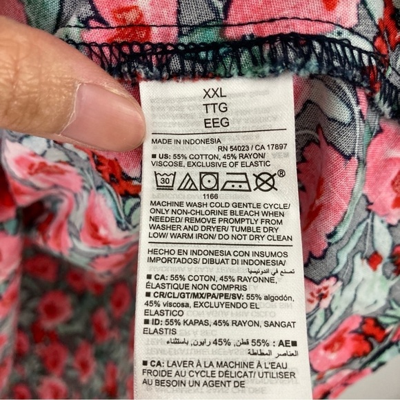 Old Navy Floral Round Neck Tie Front Summer Mini Dress size XXL - Picture 3 of 9